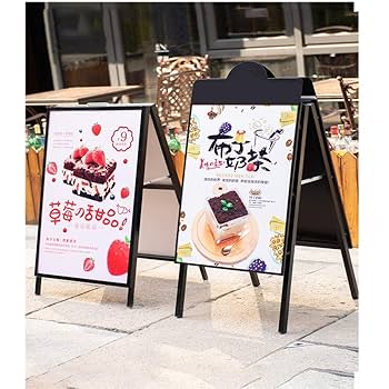 Amazon.co.jp: LQQGXLメニューと情報展示台 広告枠看板陳列台縦